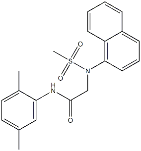 N-(2,5-dimethylphenyl)-2-[(methylsulfonyl)(1-naphthyl)amino]acetamide Struktur