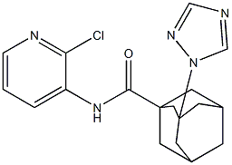 N-(2-chloro-3-pyridinyl)-3-(1H-1,2,4-triazol-1-yl)-1-adamantanecarboxamide Struktur