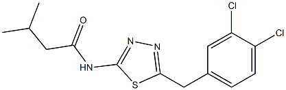 N-[5-(3,4-dichlorobenzyl)-1,3,4-thiadiazol-2-yl]-3-methylbutanamide Struktur