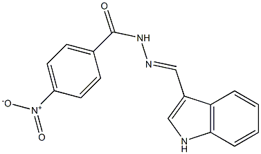 4-nitro-N'-(1H-indol-3-ylmethylene)benzohydrazide Struktur