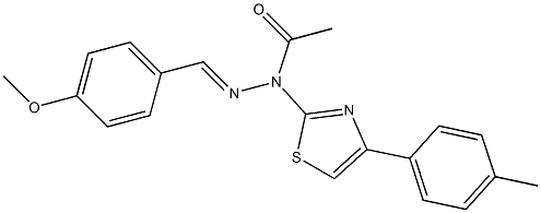 N'-(4-methoxybenzylidene)-N-[4-(4-methylphenyl)-1,3-thiazol-2-yl]acetohydrazide Struktur