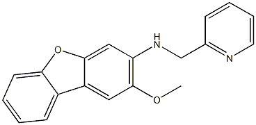 2-methoxy-N-(2-pyridinylmethyl)dibenzo[b,d]furan-3-amine Struktur