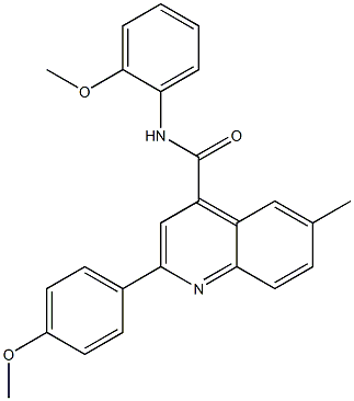 N-(2-methoxyphenyl)-2-(4-methoxyphenyl)-6-methyl-4-quinolinecarboxamide Struktur