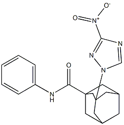 3-{3-nitro-1H-1,2,4-triazol-1-yl}-N-phenyl-1-adamantanecarboxamide Struktur