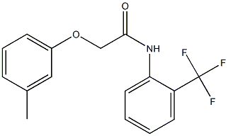 2-(3-methylphenoxy)-N-[2-(trifluoromethyl)phenyl]acetamide Struktur