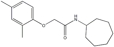 N-cycloheptyl-2-(2,4-dimethylphenoxy)acetamide Struktur