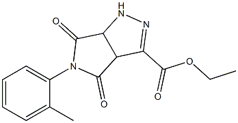 ethyl 5-(2-methylphenyl)-4,6-dioxo-1,3a,4,5,6,6a-hexahydropyrrolo[3,4-c]pyrazole-3-carboxylate Struktur