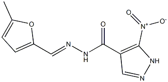 5-nitro-N'-[(5-methyl-2-furyl)methylene]-1H-pyrazole-4-carbohydrazide Struktur