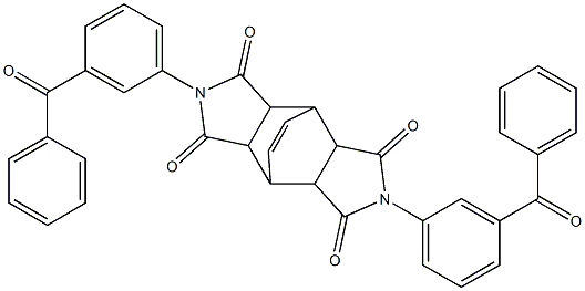 4,10-bis(3-benzoylphenyl)-4,10-diazatetracyclo[5.5.2.0~2,6~.0~8,12~]tetradec-13-ene-3,5,9,11-tetrone Struktur