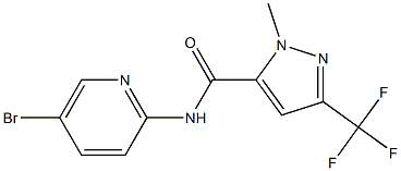 N-(5-bromo-2-pyridinyl)-1-methyl-3-(trifluoromethyl)-1H-pyrazole-5-carboxamide Struktur