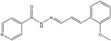 N'-[3-(2-methoxyphenyl)-2-propenylidene]isonicotinohydrazide Struktur