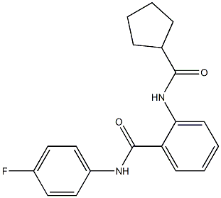 2-[(cyclopentylcarbonyl)amino]-N-(4-fluorophenyl)benzamide Struktur