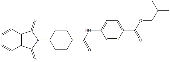 isobutyl 4-({[4-(1,3-dioxo-1,3-dihydro-2H-isoindol-2-yl)cyclohexyl]carbonyl}amino)benzoate Struktur