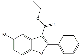 ethyl 5-hydroxy-2-phenyl-1-benzofuran-3-carboxylate Struktur