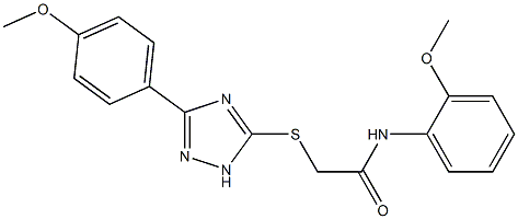 N-(2-methoxyphenyl)-2-{[3-(4-methoxyphenyl)-1H-1,2,4-triazol-5-yl]sulfanyl}acetamide Struktur