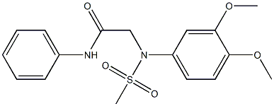 2-[3,4-dimethoxy(methylsulfonyl)anilino]-N-phenylacetamide Struktur