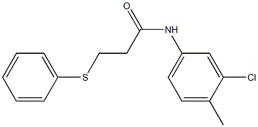 N-(3-chloro-4-methylphenyl)-3-(phenylsulfanyl)propanamide Struktur