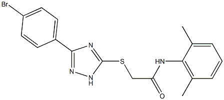 2-{[3-(4-bromophenyl)-1H-1,2,4-triazol-5-yl]sulfanyl}-N-(2,6-dimethylphenyl)acetamide Struktur