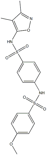 N-(3,4-dimethyl-5-isoxazolyl)-4-{[(4-methoxyphenyl)sulfonyl]amino}benzenesulfonamide Struktur