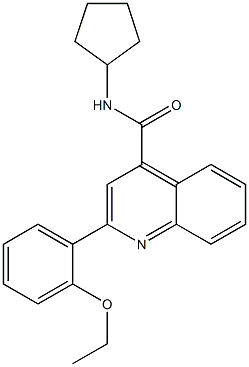 N-cyclopentyl-2-(2-ethoxyphenyl)-4-quinolinecarboxamide Struktur