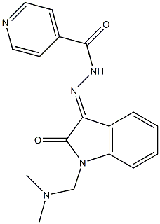 N'-{1-[(dimethylamino)methyl]-2-oxo-1,2-dihydro-3H-indol-3-ylidene}isonicotinohydrazide Struktur