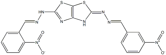 2-nitrobenzaldehyde [5-(2-{3-nitrobenzylidene}hydrazono)-4,5-dihydro[1,3]thiazolo[4,5-d][1,3]thiazol-2-yl]hydrazone Struktur