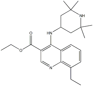 ethyl 8-ethyl-4-[(2,2,6,6-tetramethyl-4-piperidinyl)amino]-3-quinolinecarboxylate Struktur