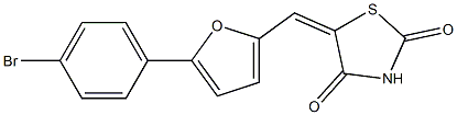 5-{[5-(4-bromophenyl)-2-furyl]methylene}-1,3-thiazolidine-2,4-dione Struktur