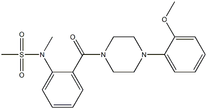 N-(2-{[4-(2-methoxyphenyl)-1-piperazinyl]carbonyl}phenyl)-N-methylmethanesulfonamide Struktur