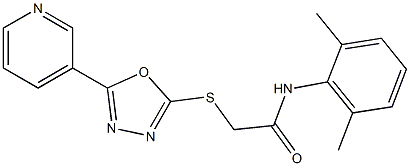 N-(2,6-dimethylphenyl)-2-[(5-pyridin-3-yl-1,3,4-oxadiazol-2-yl)sulfanyl]acetamide Struktur