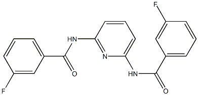 3-fluoro-N-{6-[(3-fluorobenzoyl)amino]-2-pyridinyl}benzamide Struktur