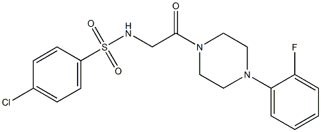 4-chloro-N-{2-[4-(2-fluorophenyl)-1-piperazinyl]-2-oxoethyl}benzenesulfonamide Struktur