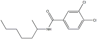 3,4-dichloro-N-(1-methylhexyl)benzamide Struktur