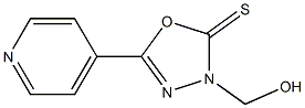 3-(hydroxymethyl)-5-(4-pyridinyl)-1,3,4-oxadiazole-2(3H)-thione Struktur