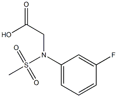 [3-fluoro(methylsulfonyl)anilino]acetic acid Struktur