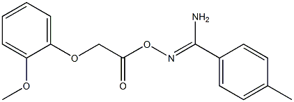 N'-{[(2-methoxyphenoxy)acetyl]oxy}-4-methylbenzenecarboximidamide Struktur