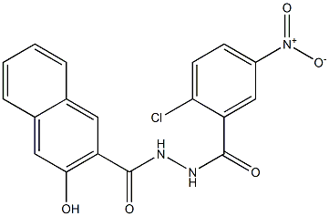 N'-{2-chloro-5-nitrobenzoyl}-3-hydroxy-2-naphthohydrazide Struktur