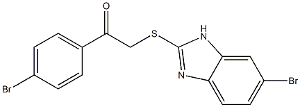 2-[(6-bromo-1H-benzimidazol-2-yl)sulfanyl]-1-(4-bromophenyl)ethanone Struktur