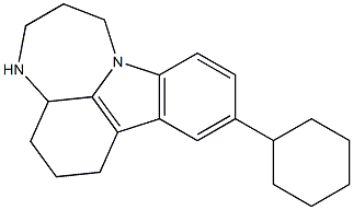 11-cyclohexyl-1,2,3,3a,4,5,6,7-octahydro[1,4]diazepino[3,2,1-jk]carbazole Struktur