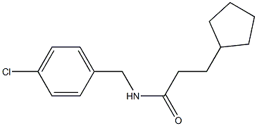 N-(4-chlorobenzyl)-3-cyclopentylpropanamide Struktur