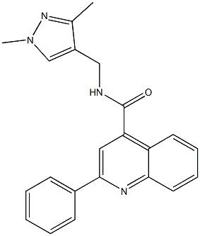 N-[(1,3-dimethyl-1H-pyrazol-4-yl)methyl]-2-phenyl-4-quinolinecarboxamide Struktur