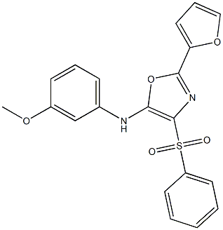 N-[2-(2-furyl)-4-(phenylsulfonyl)-1,3-oxazol-5-yl]-N-(3-methoxyphenyl)amine Struktur