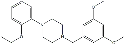 1-(3,5-dimethoxybenzyl)-4-(2-ethoxyphenyl)piperazine Struktur