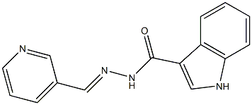 N'-(3-pyridinylmethylene)-1H-indole-3-carbohydrazide Struktur