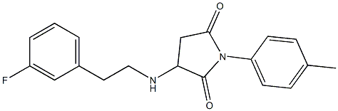 3-{[2-(3-fluorophenyl)ethyl]amino}-1-(4-methylphenyl)-2,5-pyrrolidinedione Struktur