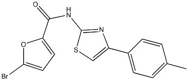 5-bromo-N-[4-(4-methylphenyl)-1,3-thiazol-2-yl]-2-furamide Struktur