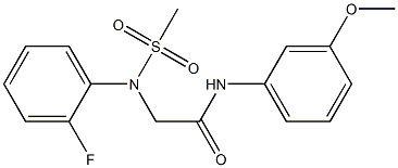 2-[2-fluoro(methylsulfonyl)anilino]-N-(3-methoxyphenyl)acetamide Struktur