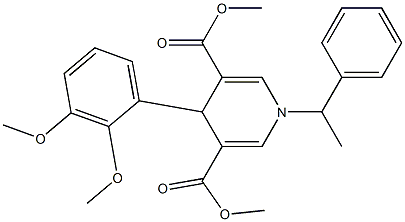 dimethyl 4-(2,3-dimethoxyphenyl)-1-(1-phenylethyl)-1,4-dihydro-3,5-pyridinedicarboxylate Struktur