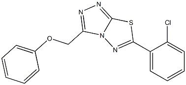 [6-(2-chlorophenyl)[1,2,4]triazolo[3,4-b][1,3,4]thiadiazol-3-yl]methyl phenyl ether Struktur