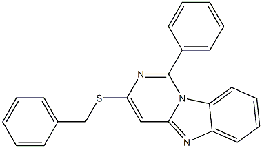 3-(benzylsulfanyl)-1-phenylpyrimido[1,6-a]benzimidazole Struktur